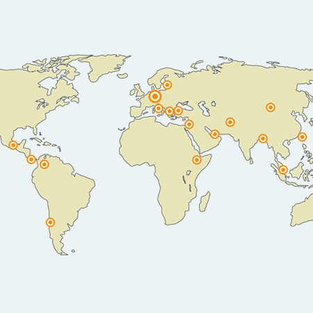 Weltkarte SolarSchulen weltweit